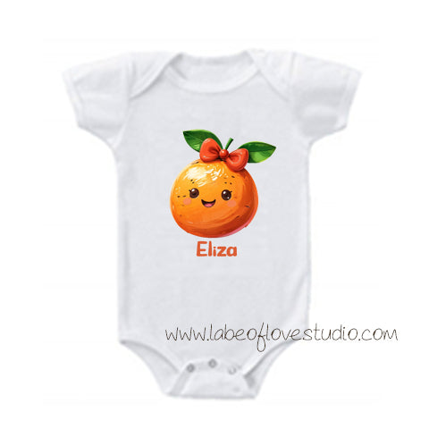 CNY Tee/ Romper - Cute Mandarin Orange