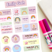 Name Sticker Bundle - Cheerful Rainbow