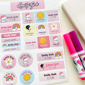 Name Sticker Bundle - Magical Unicorn