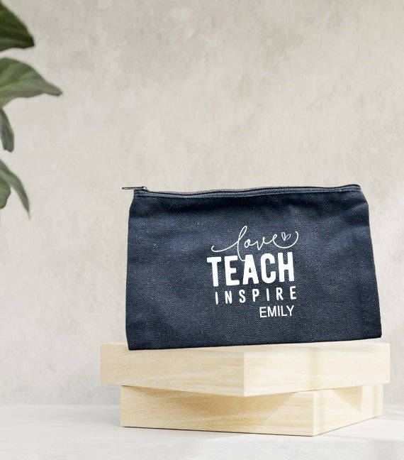 Teacher's Day Gift Pencil Case - Love, Teach, Inspire