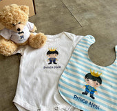 Bib a Bear Gift Set - Romper + Bib + Bear