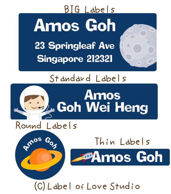 Name Stickers Labels Singapore for school