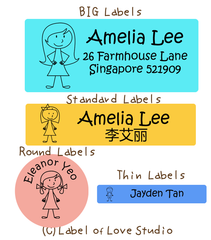 Name Stickers Labels Singapore