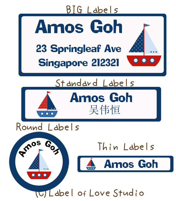 Name Stickers Labels Singapore for school