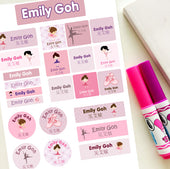 Name Sticker Bundle - Graceful Ballerina