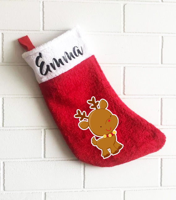 Personalised Christmas Stocking - Reindeer